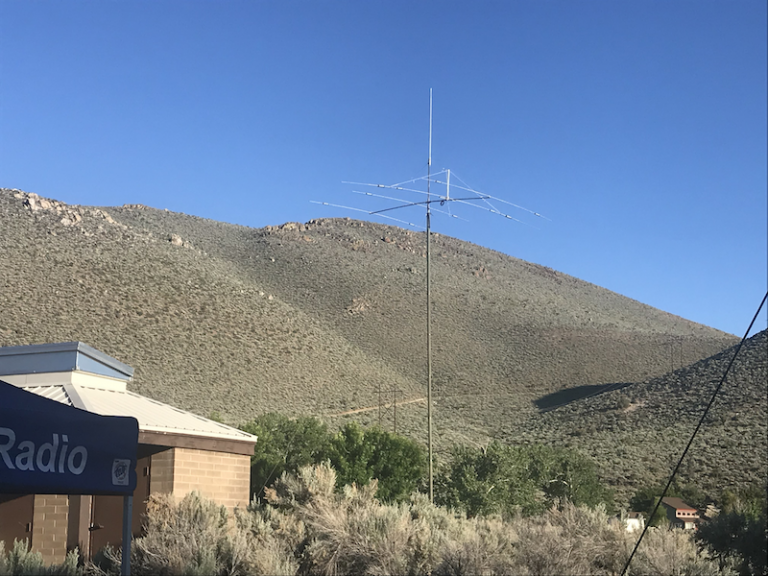 The antenna and tower setup in Washoe Valley