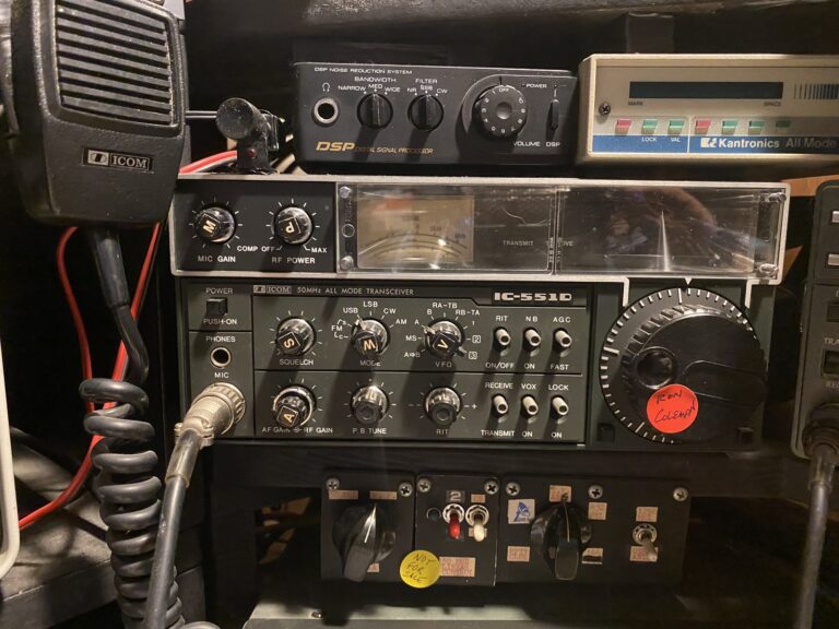 Icom IC-551D 50 MHz all-mode transceiver in the KM6DZ shack